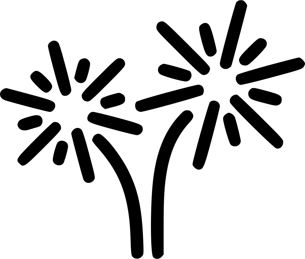 A Black And White Image Of Fireworks