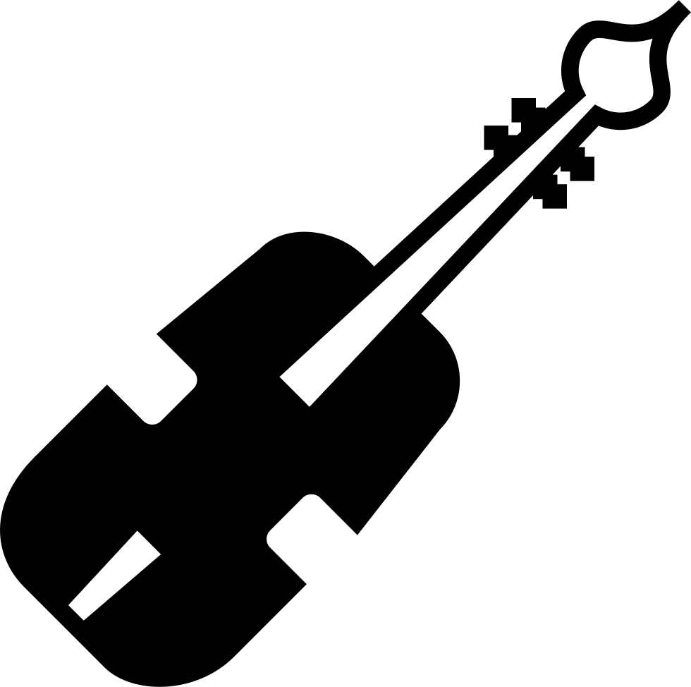 A Black And White Image Of A Guitar