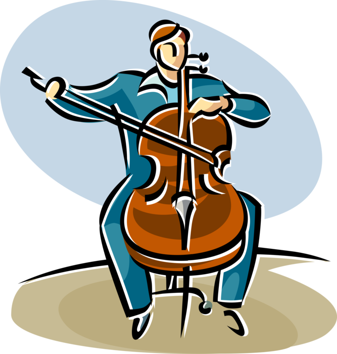 A Man Playing A Cello