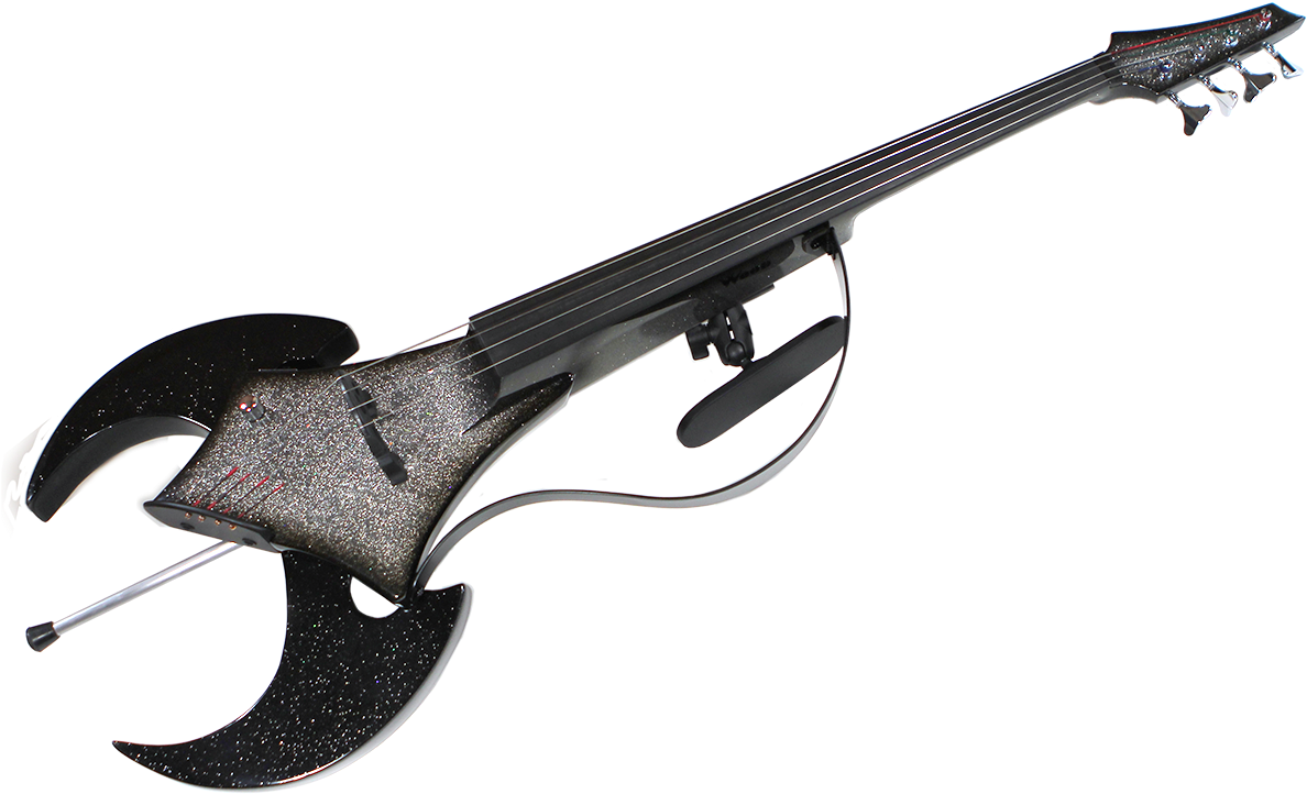 A Black And Silver Electric Violin