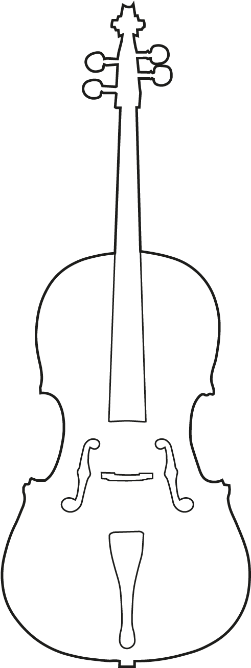 A Black And White Image Of A Violin