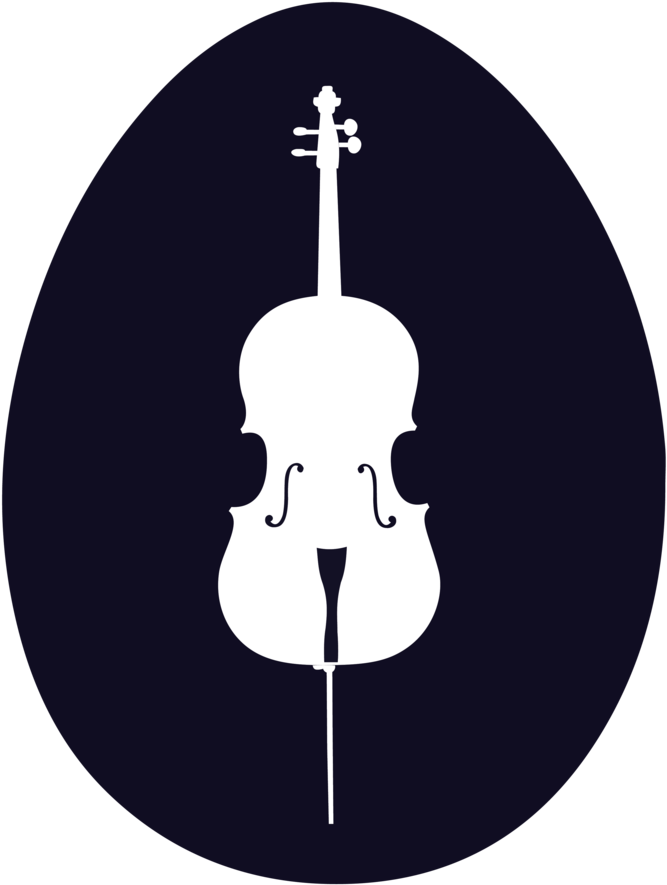 A White Cello On A Black Background