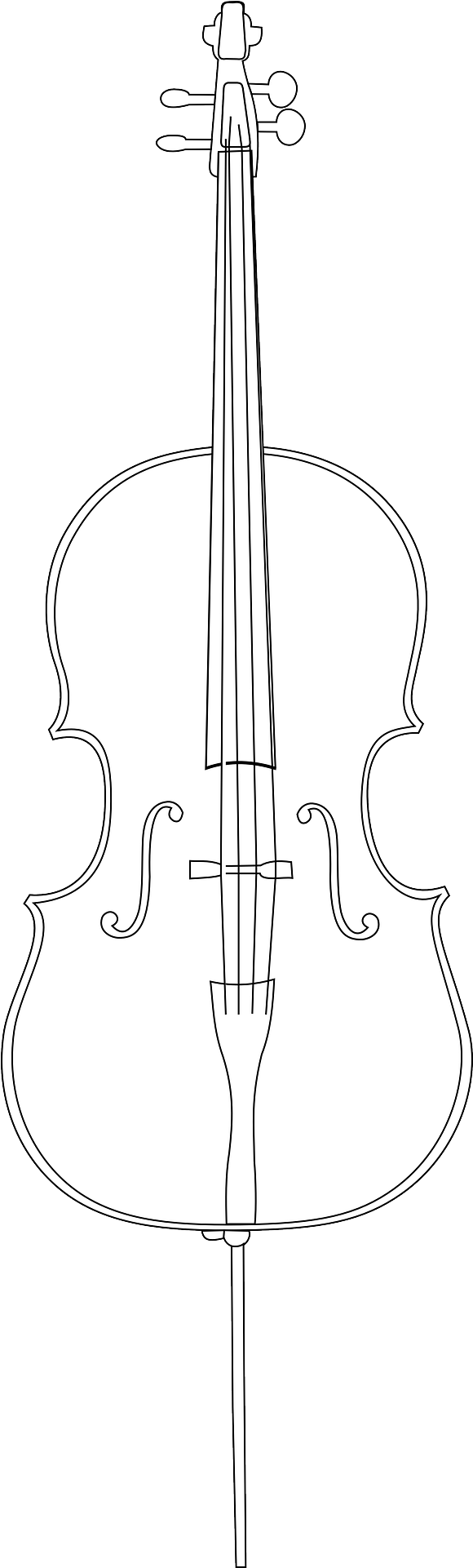 A Drawing Of A Cello