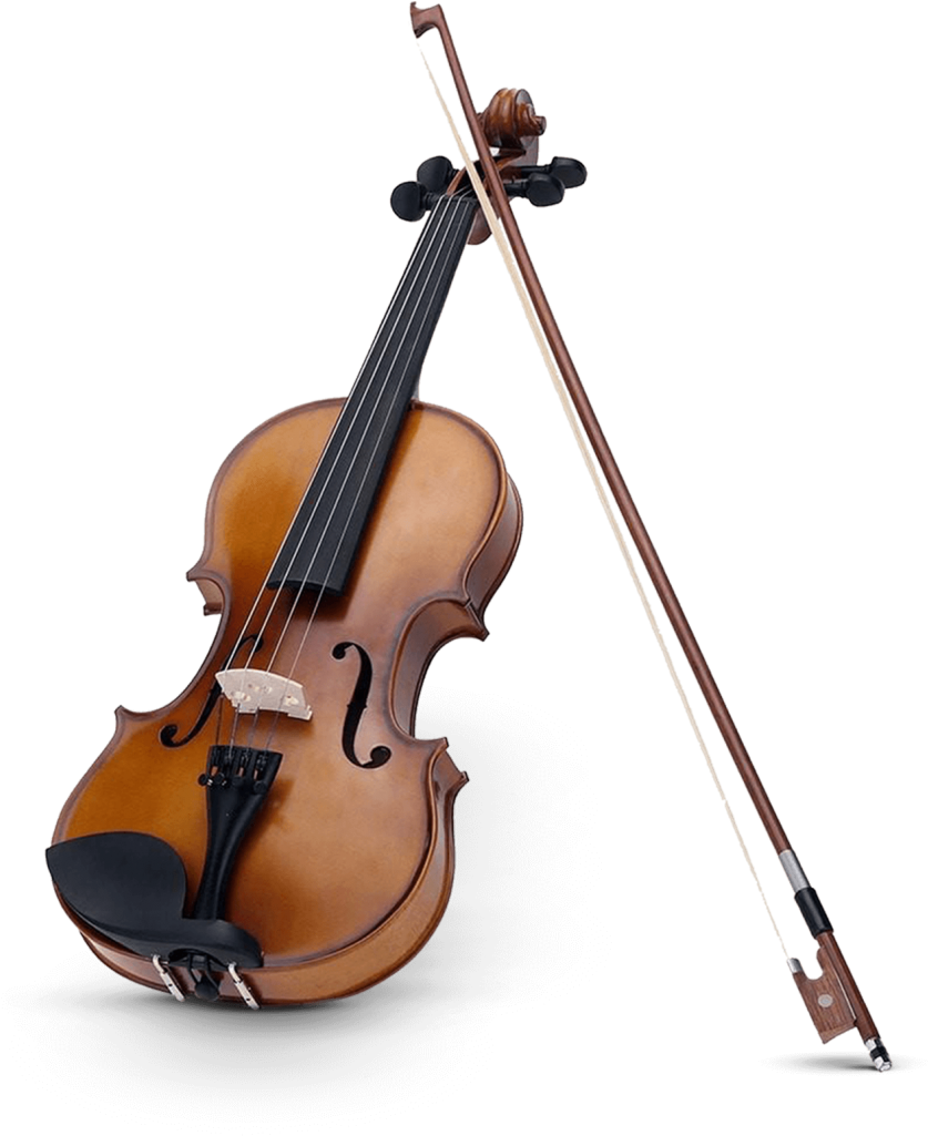 A Violin Leaning Against A Bow