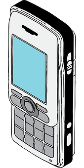 A Cartoon Of A Cell Phone
