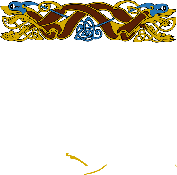 A Black Background With Gold And Blue Design
