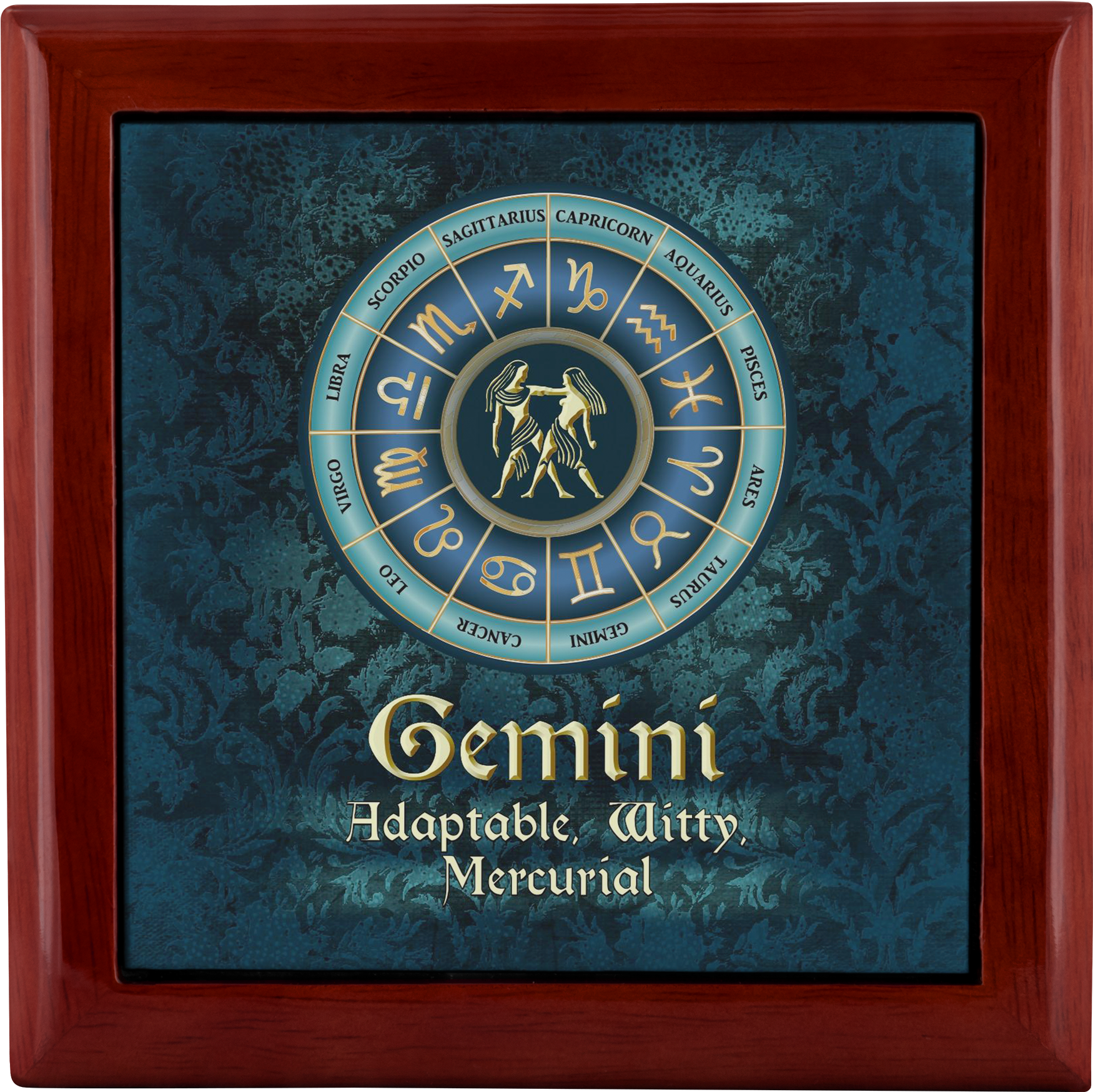 A Wooden Frame With Zodiac Signs