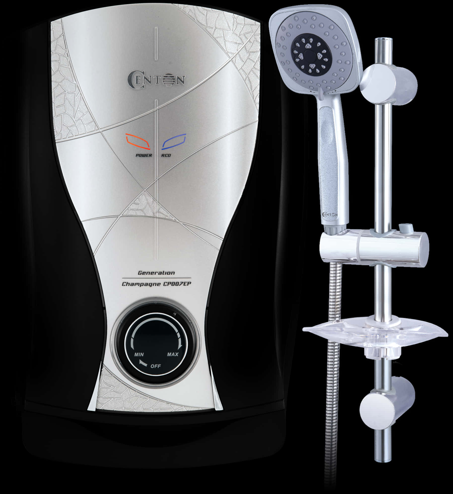 Centon Champagne Instant Water Heater Shower Handset - Lecston Water Heater Okido, Hd Png Download