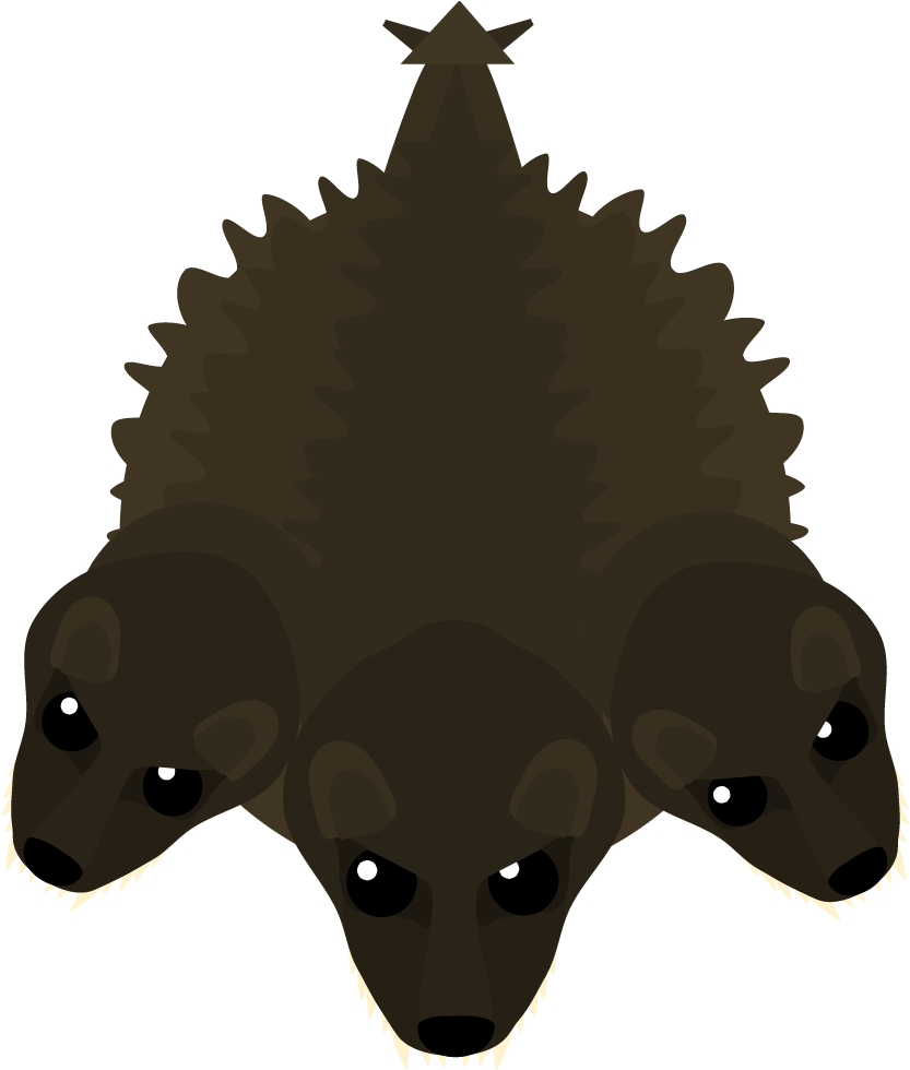 A Group Of Animals With Sharp Teeth