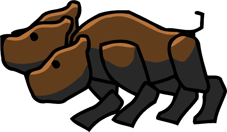 A Cartoon Of A Brown And Black Animal