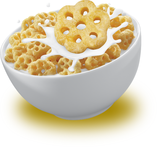 A Bowl Of Cereal With Milk Splashing In It