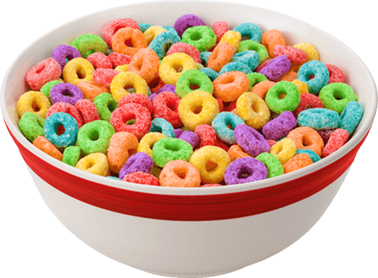 A Bowl Of Colorful Cereal