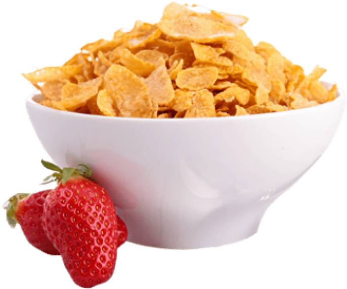 A Bowl Of Cereal And Strawberries