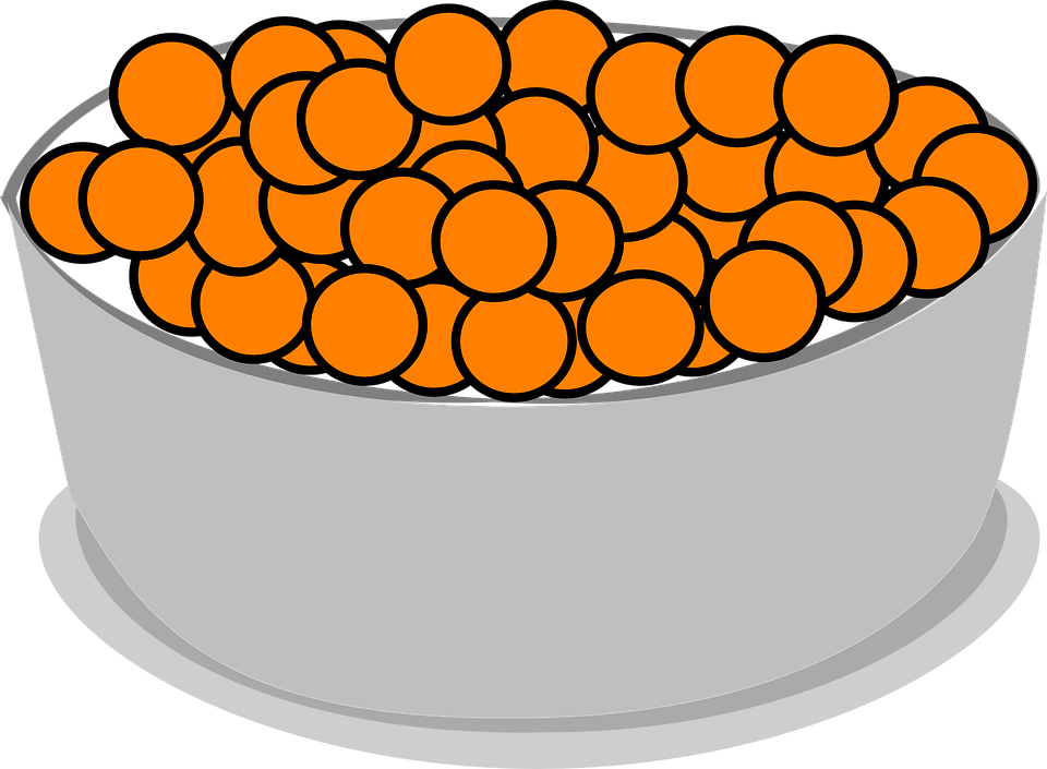A Bowl Of Orange Balls