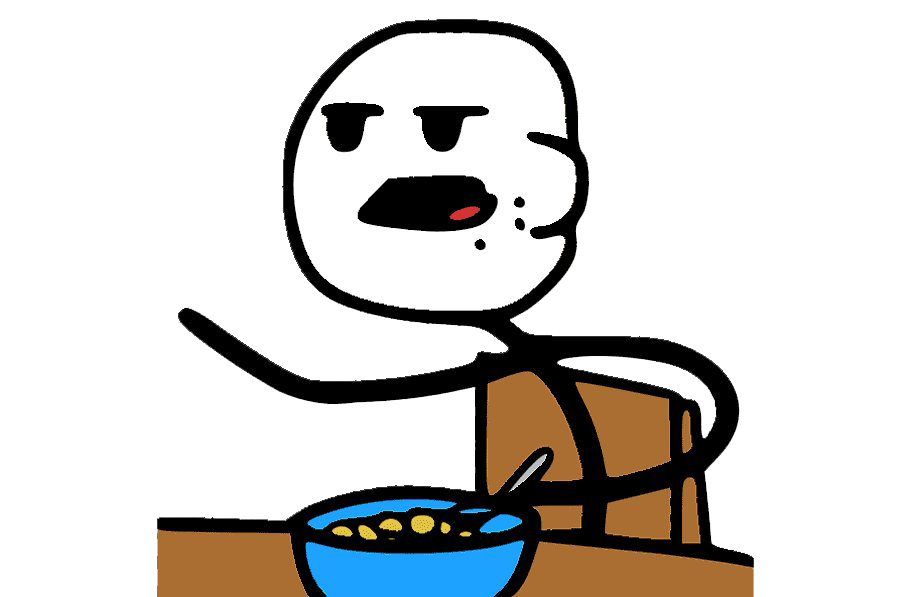 Cartoon Of A Person Eating Cereal