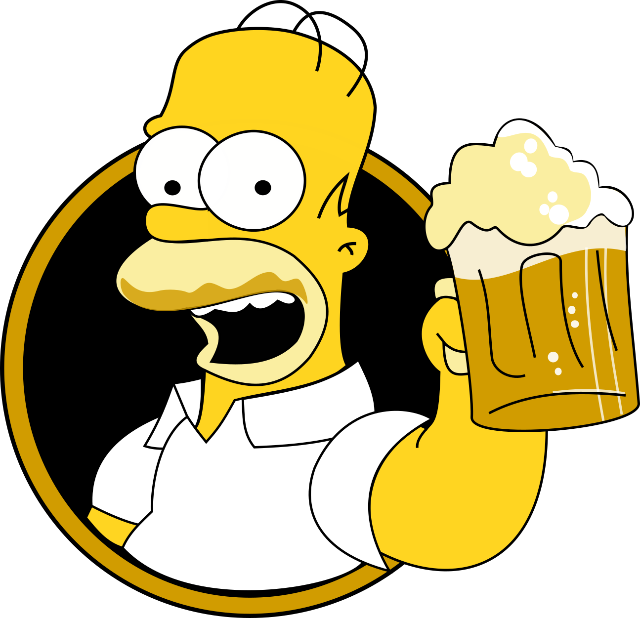 Cartoon Character Holding A Beer
