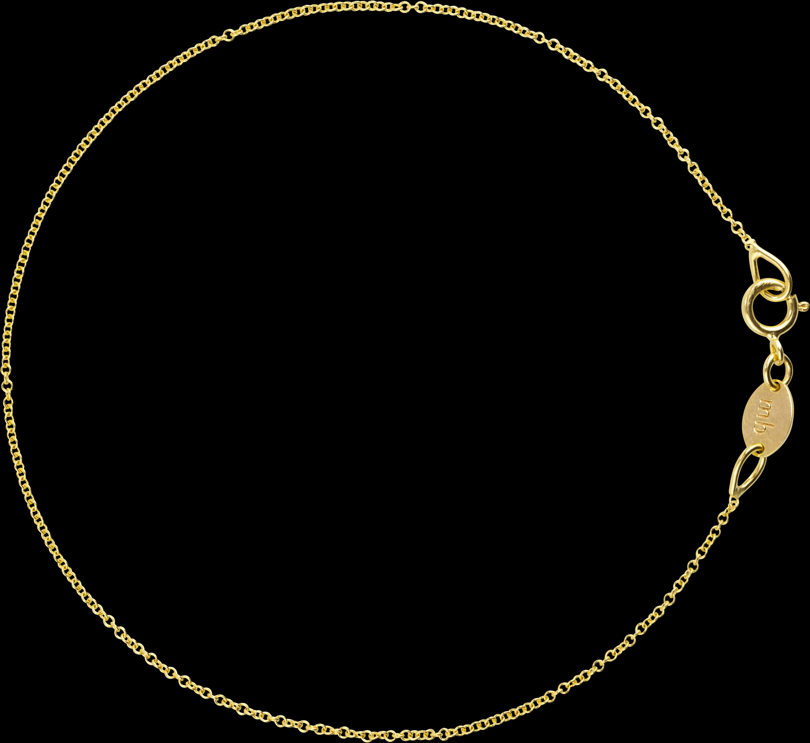 A Gold Chain With A Clasp