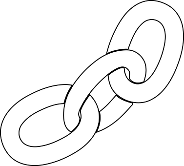 A White Chain With Black Background