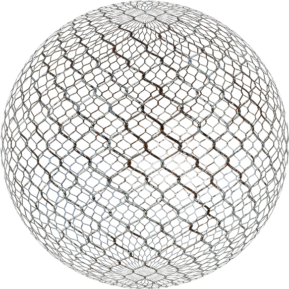 A Wire Mesh Sphere On A Black Background