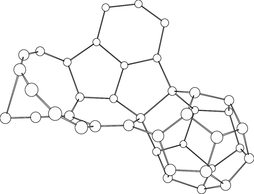 A Black And White Image Of A Molecule