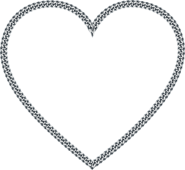 A Heart Shaped Chain On A Black Background
