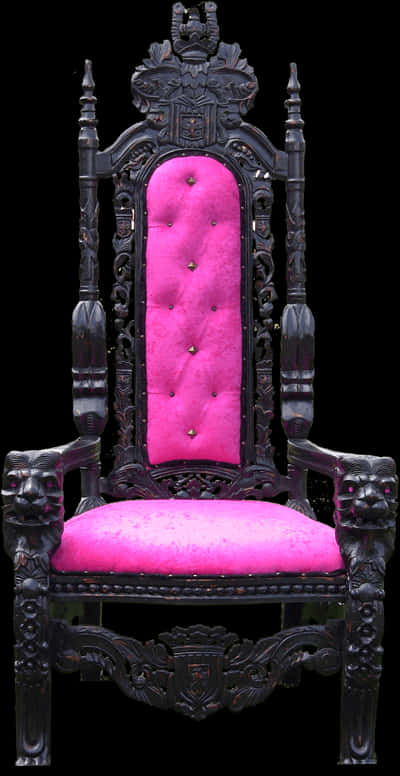 A Black And Pink Chair