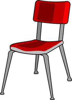 A Red Chair With Legs