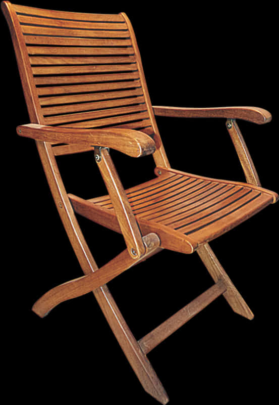 A Wooden Chair With Armrests