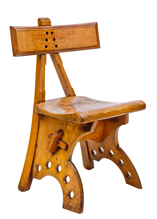 A Wooden Chair With A Backrest