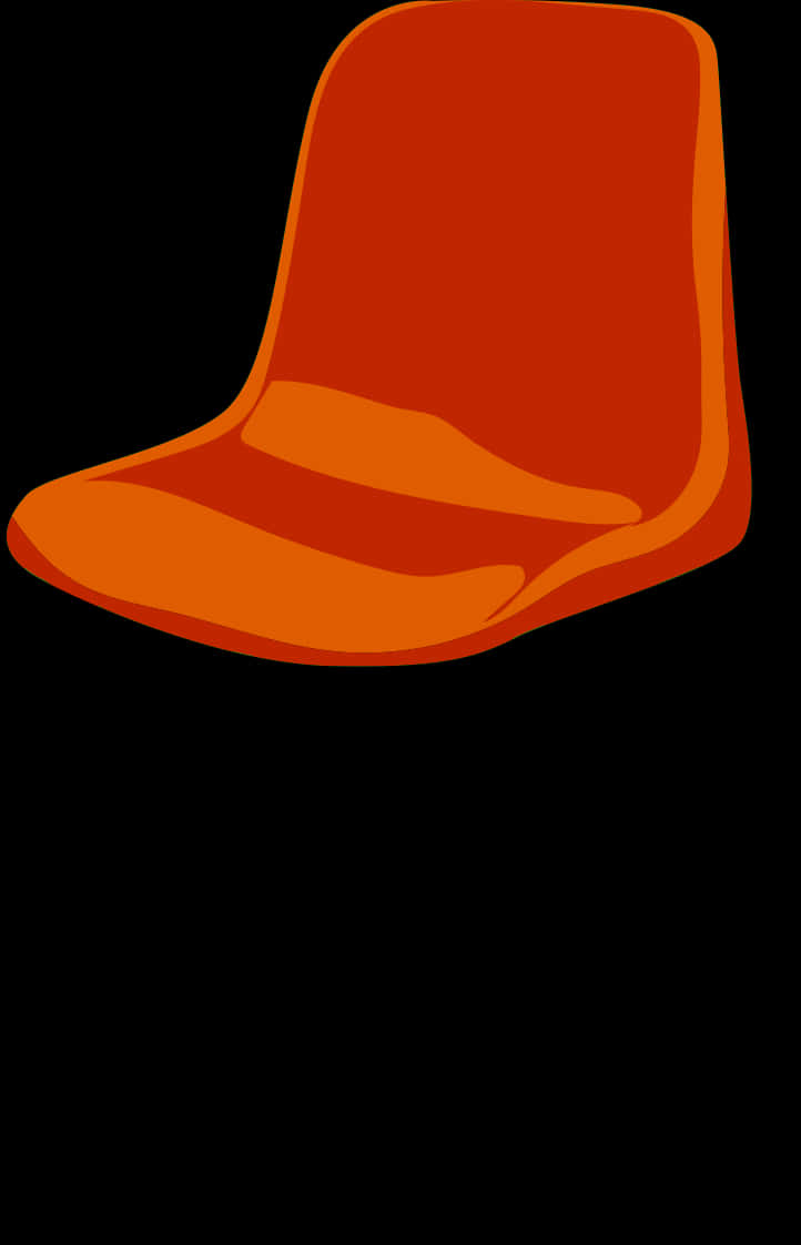 Orange School Chair Clipart
