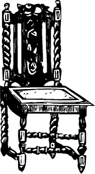 A Black And White Drawing Of A Table