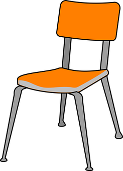An Orange Chair With Legs