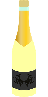 A Yellow Bottle With A Black Background