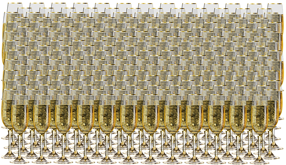 A Group Of Champagne Glasses