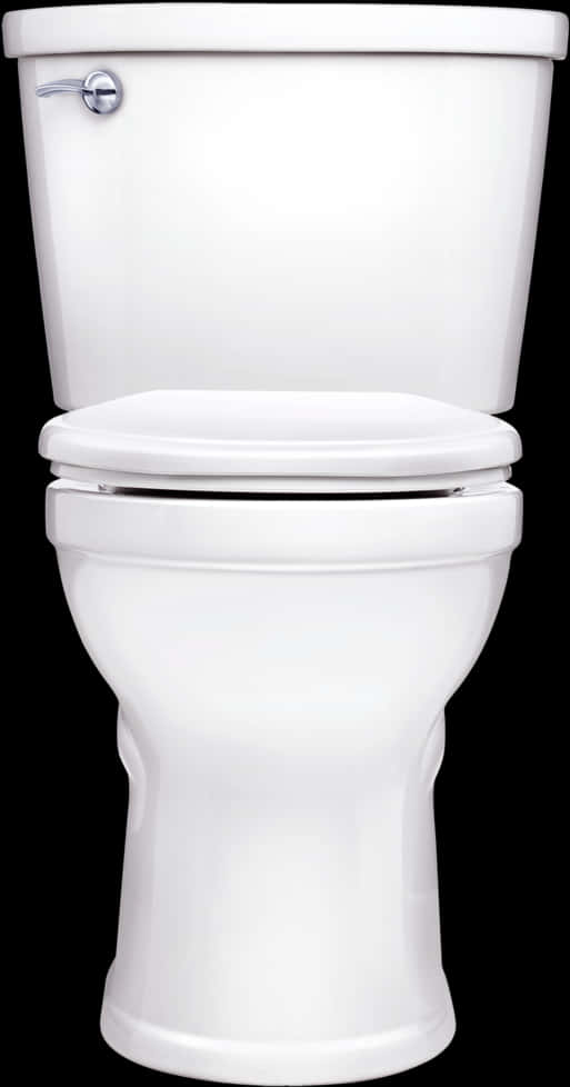 A White Toilet With A Black Background