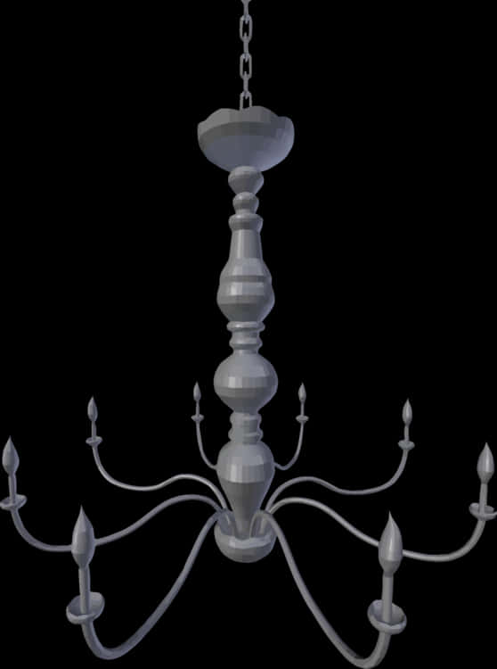 A White Chandelier With Eight Arms
