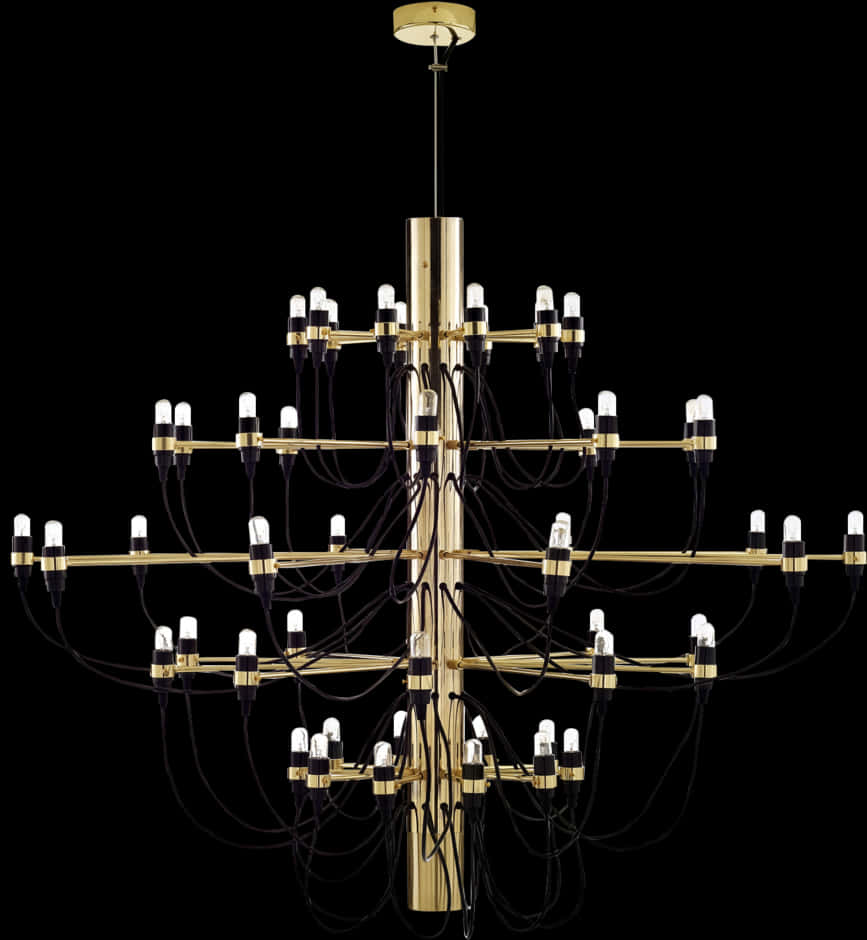 A Chandelier With Many Lights