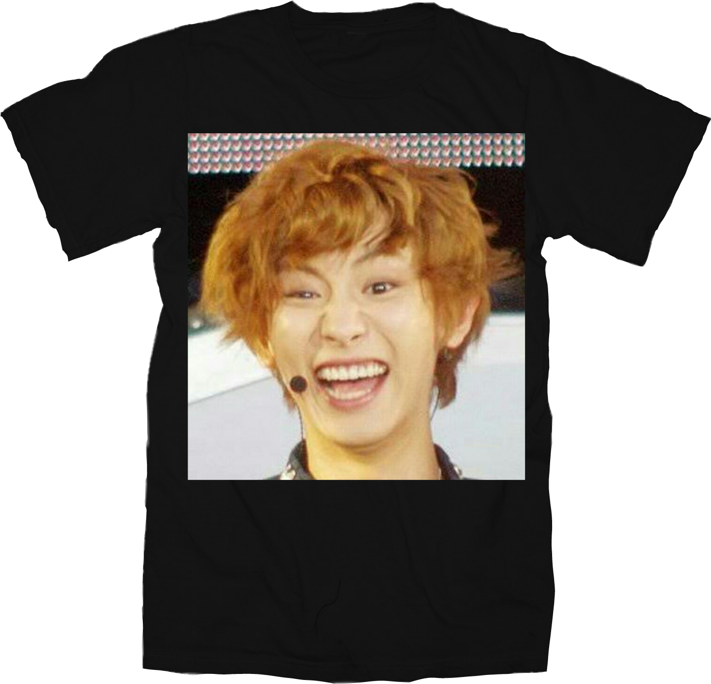 A Black Shirt With A Picture Of A Woman Smiling