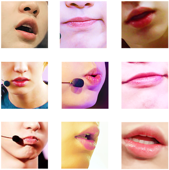 A Collage Of Different Lips