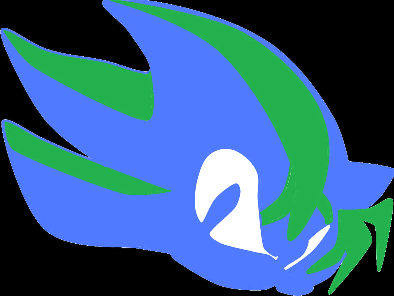 A Blue And Green Cartoon Character