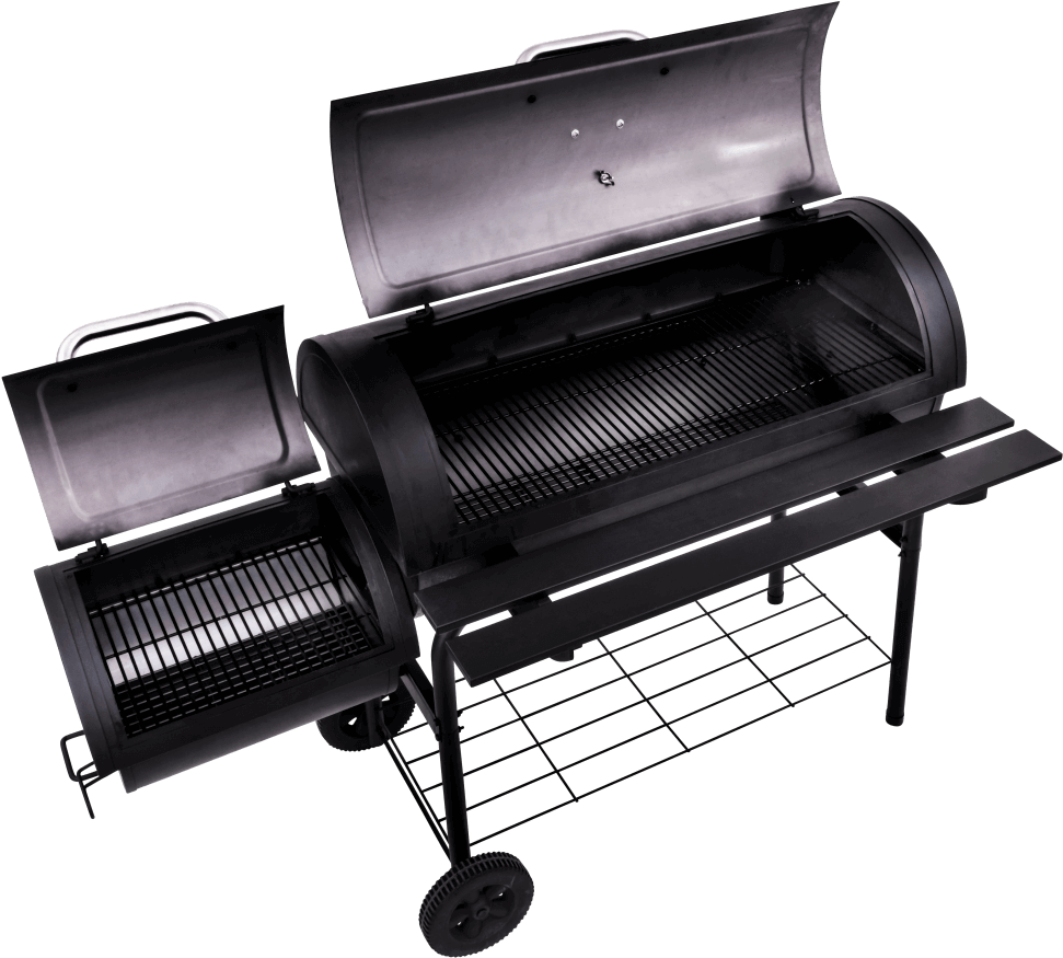 A Black Barbecue Grill With A Lid