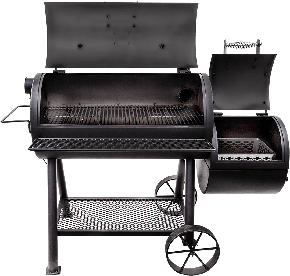 A Black Barbecue Grill With Wheels
