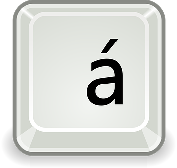 A White Button With A Letter A