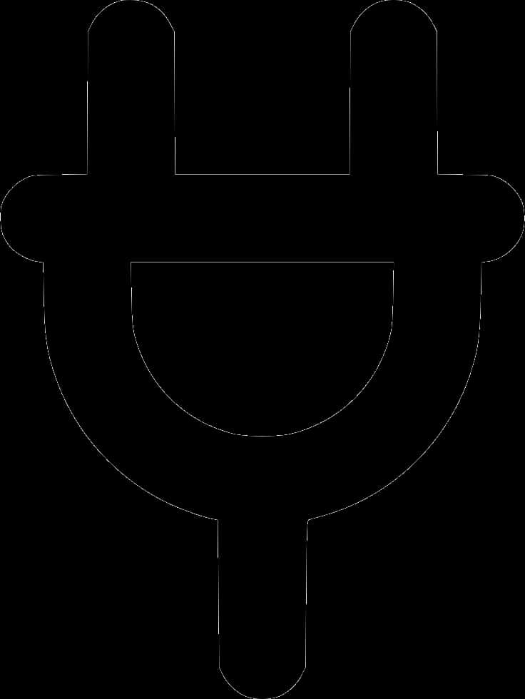 A Black And White Image Of A Plug