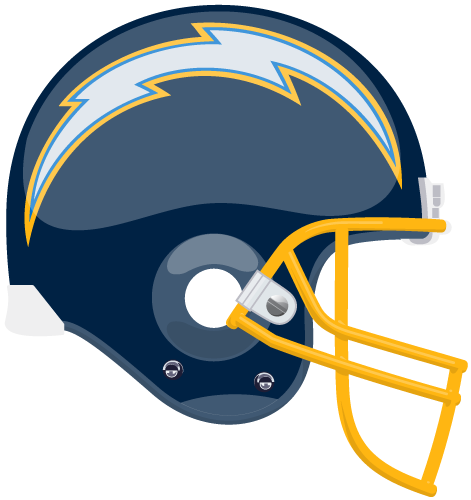 A Blue Football Helmet With White Lightning On It