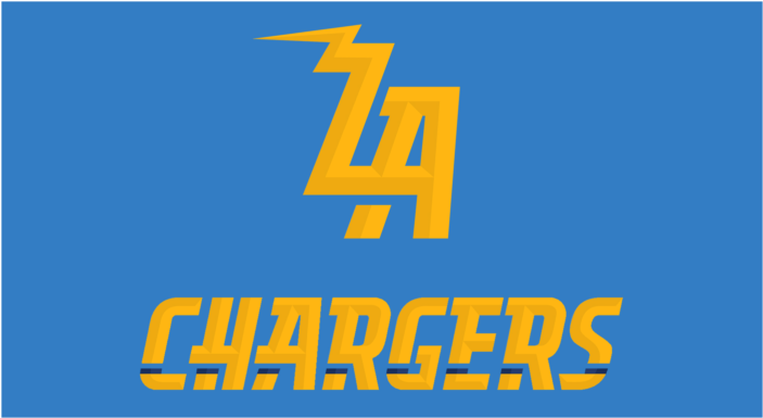 A Blue Background With Yellow Letters And A Lightning Bolt
