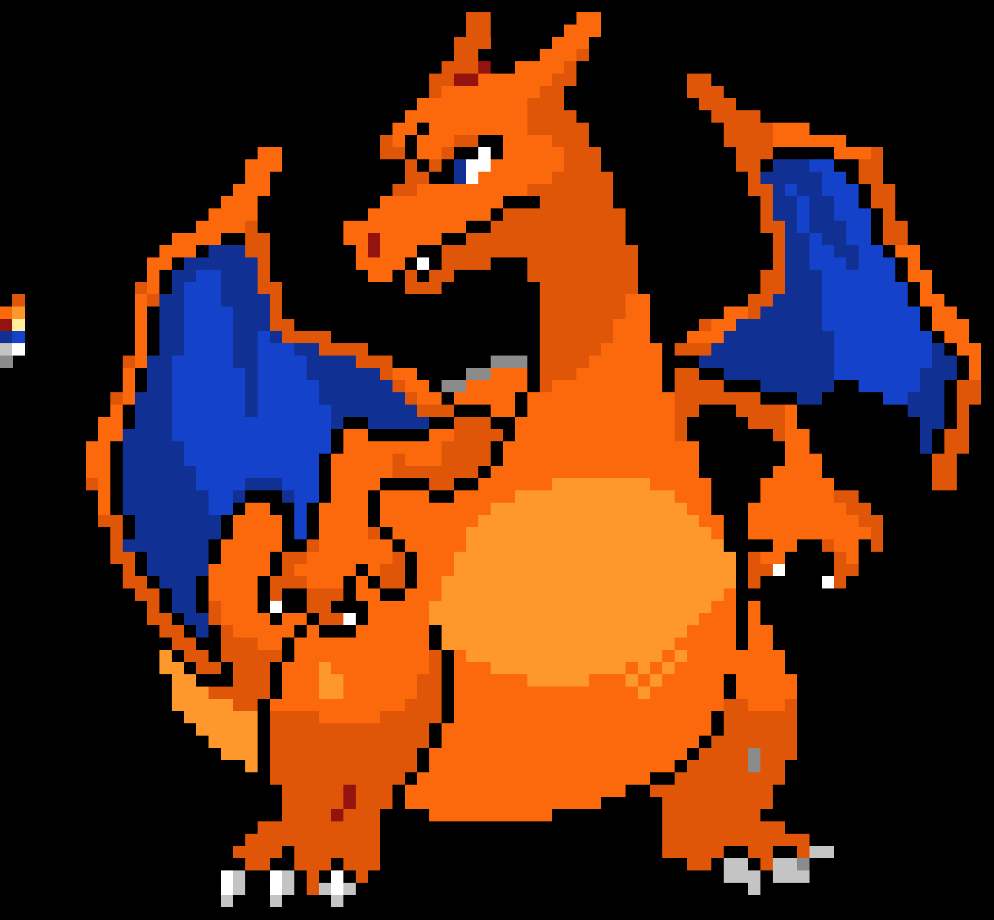 A Pixel Art Of A Dragon