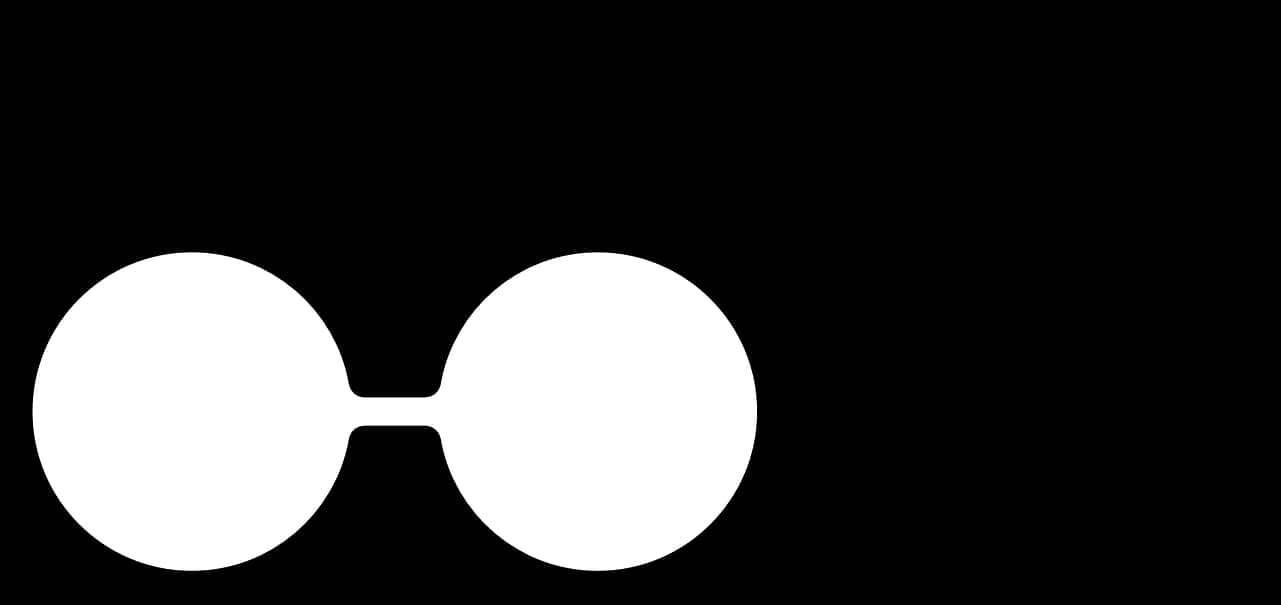 A White Circle With Black Background