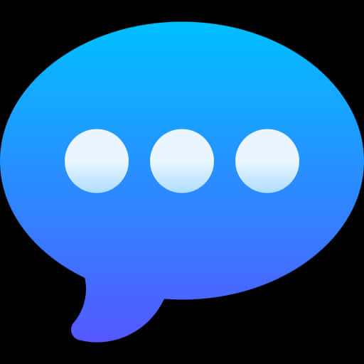 A Blue Chat Bubble With Three White Dots