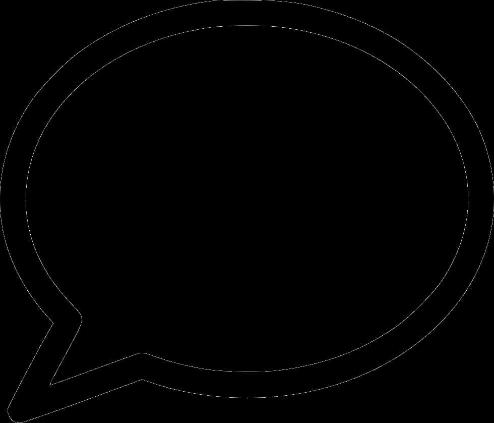 A Black And White Outline Of A Speech Bubble